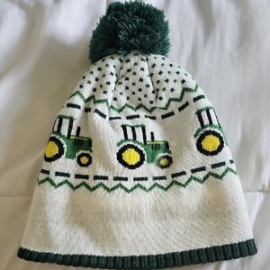 BOGO🎀Kids Tractor Beanie - Green and Yellow